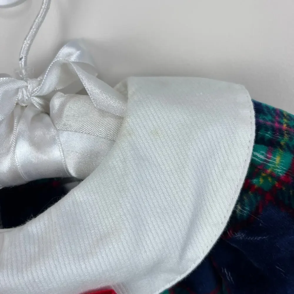 Vintage Gymboree Holiday Plaid Velour One Piece Newborn 3-6 Months NWT